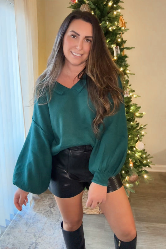 Stacy Sweater in Holiday Green