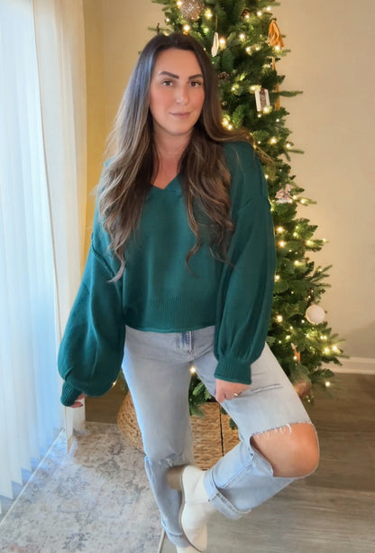 Stacy Sweater in Holiday Green