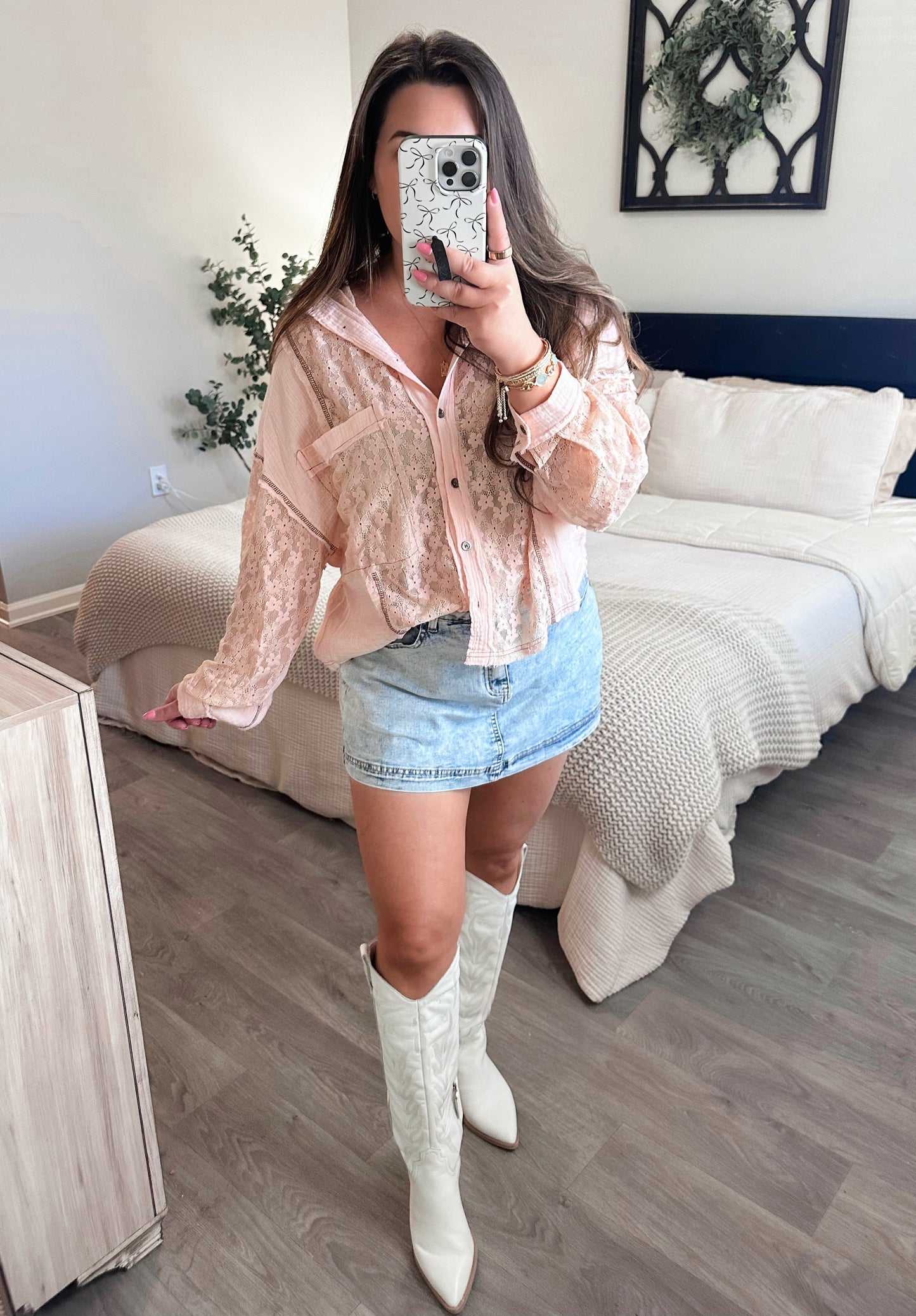 Petal & Lace Button Down