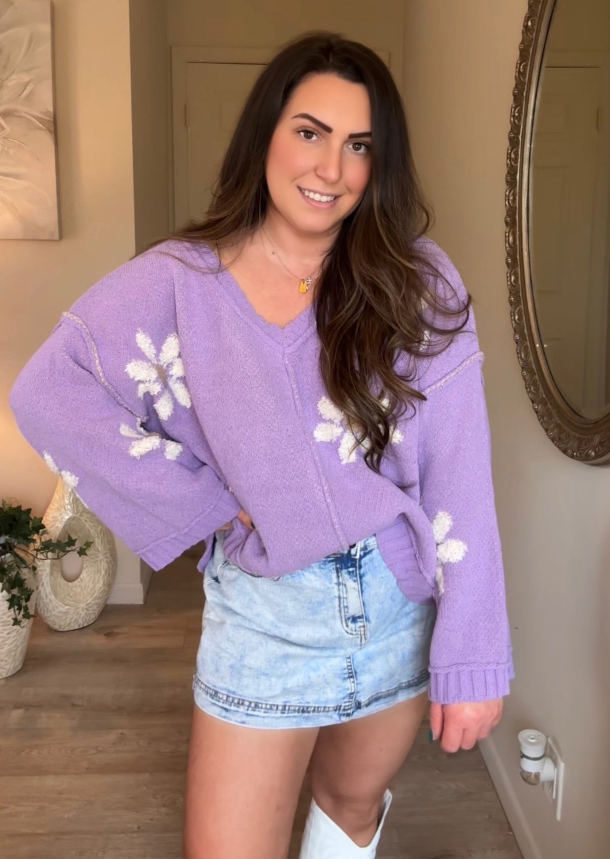 Lilac Fields Sweater