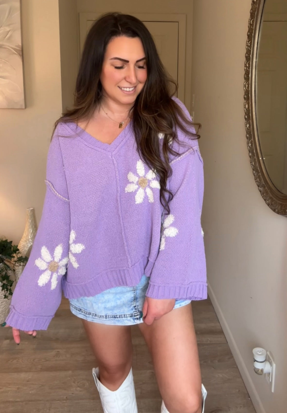 Lilac Fields Sweater