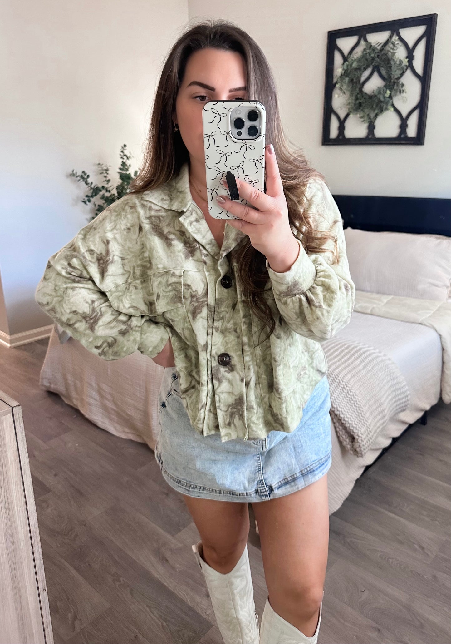 Tie Dye Camo Button Down