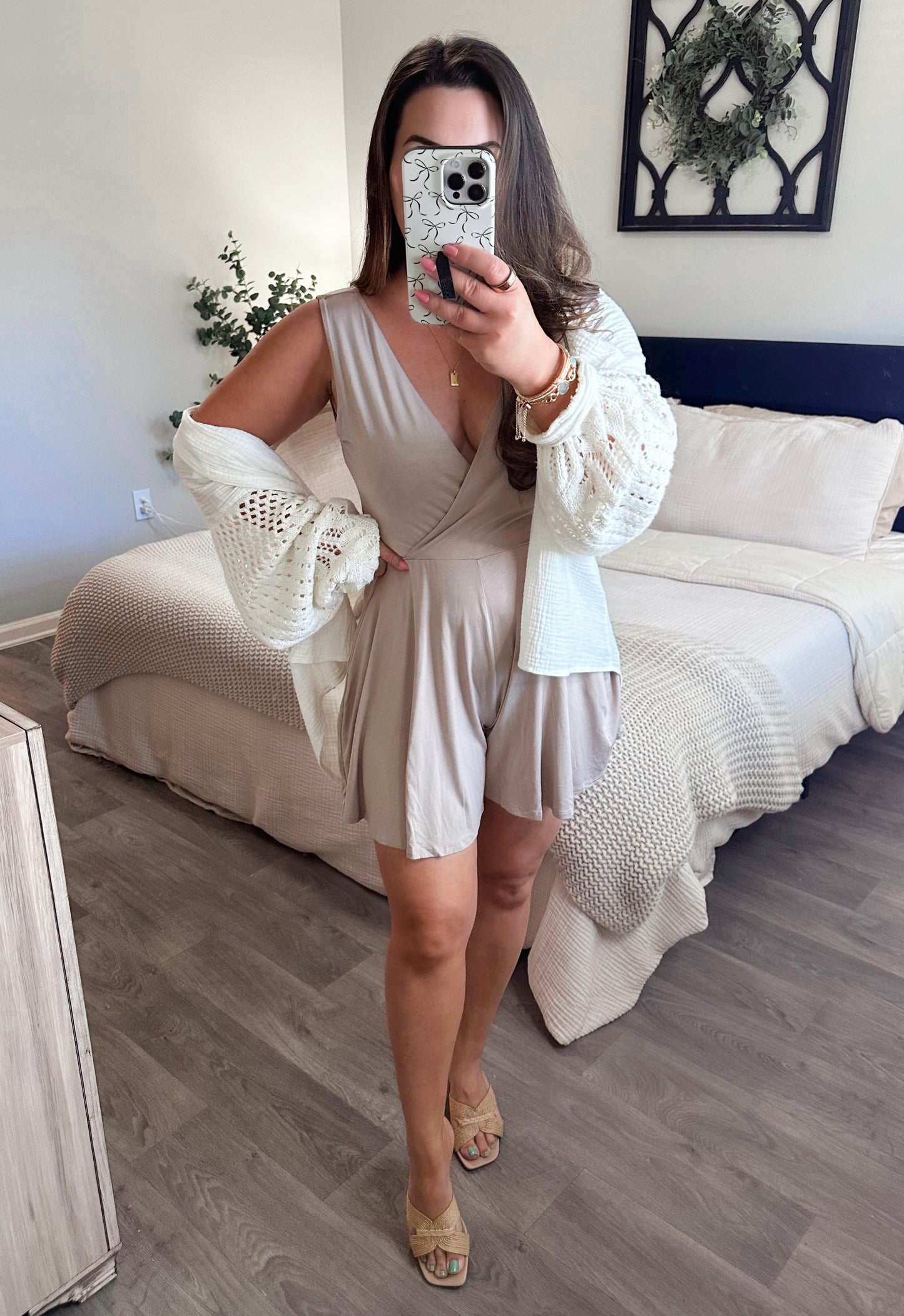 Soft Serenity Romper in Taupe