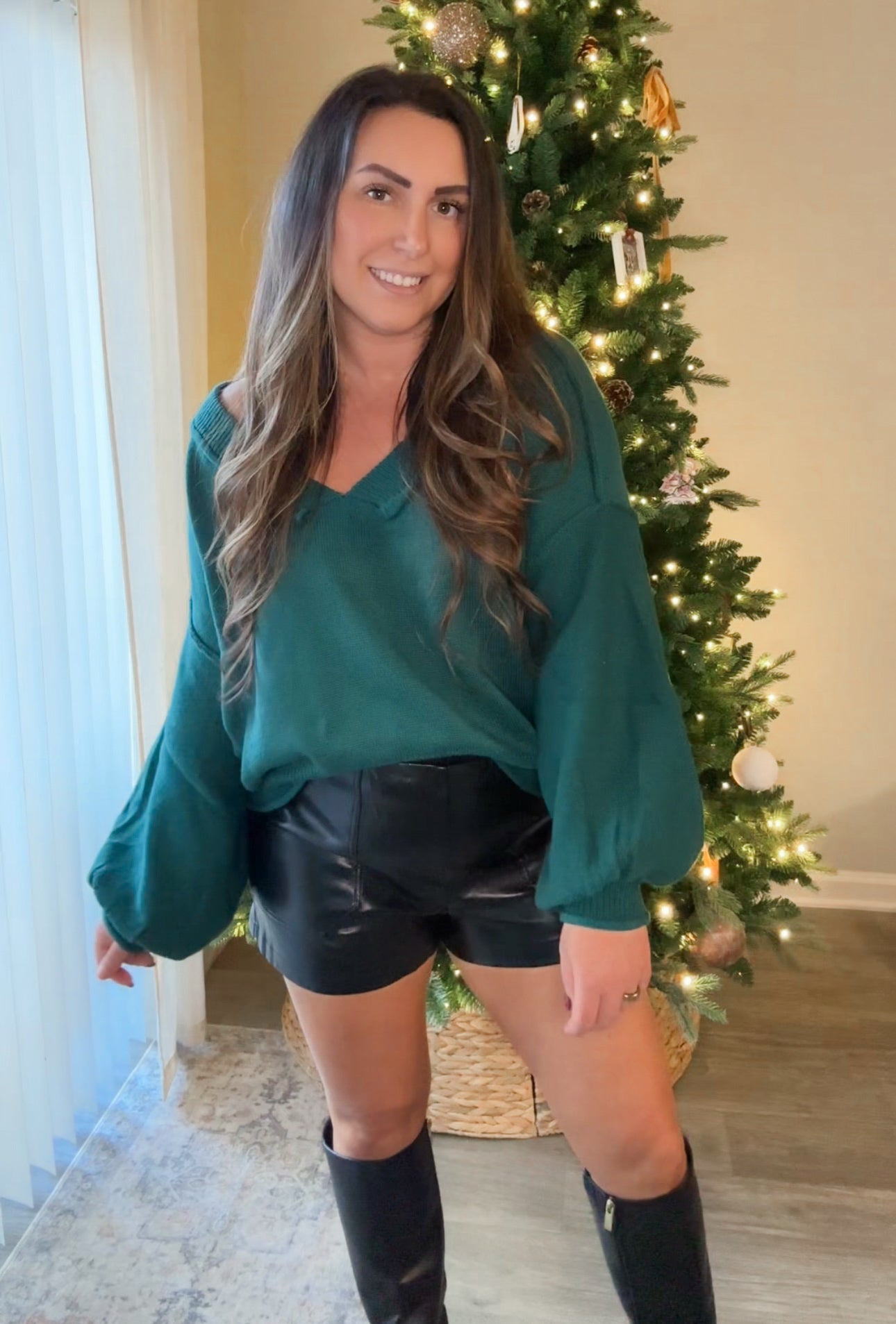 Stacy Sweater in Holiday Green