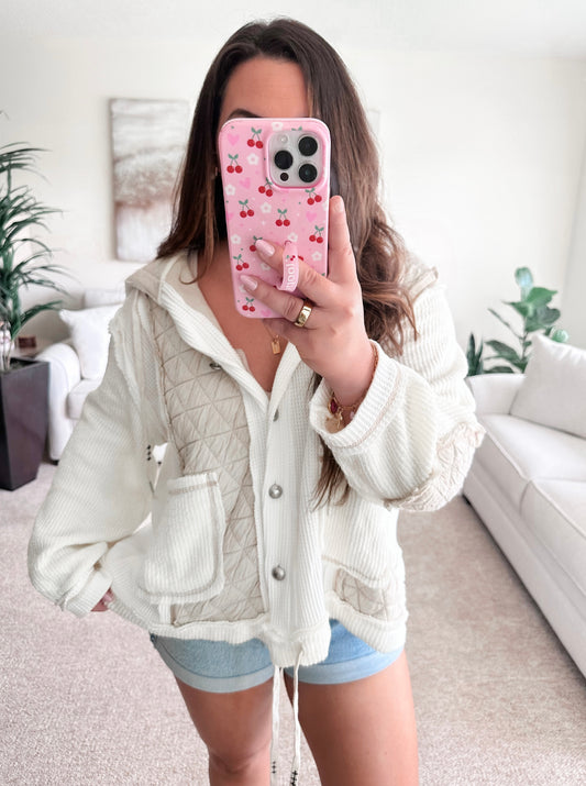 Quinn Quilted Jacket in Cream